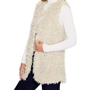 Hazel Anthropologie Beige Faux Fur Vest - Women | Color: Beige | Size: M